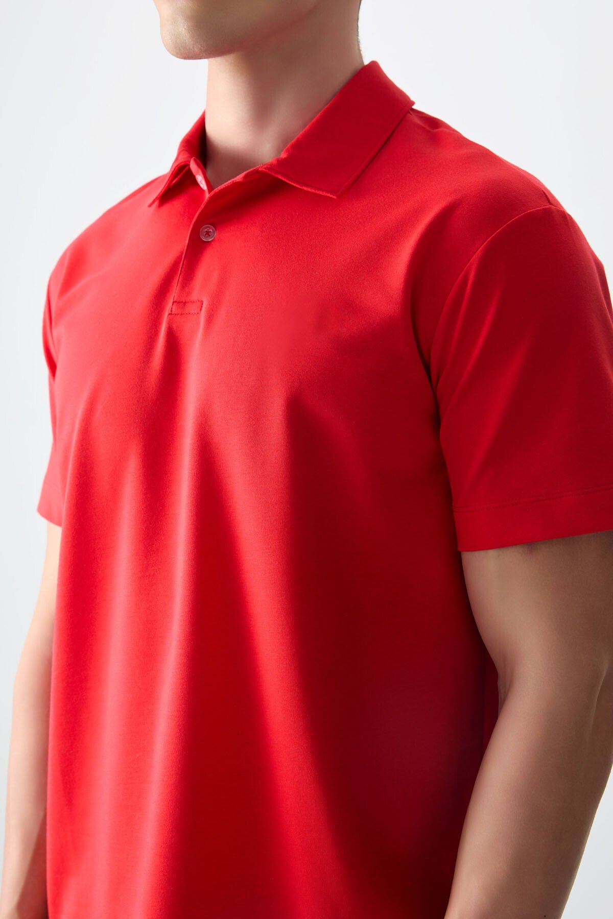 Image of Fiesta Pamuklu Kalın Yumuşak Dokulu Polo Yaka Oversize Fit Basic Erkek T- Shirt - 88381