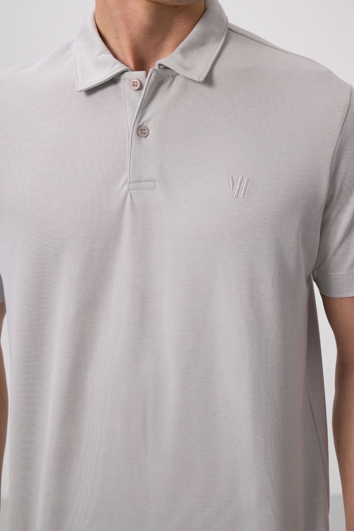 Image of Taş Standart Kalıp Basic Polo Yaka Erkek T-Shirt - 87768