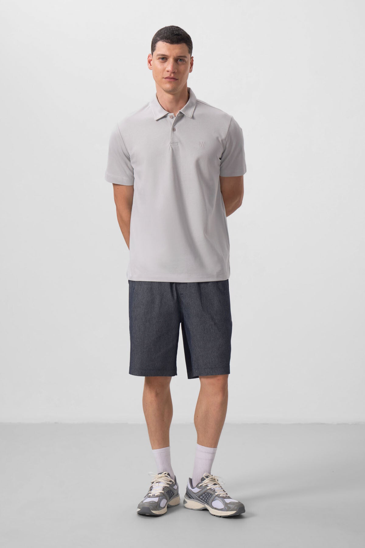 Image of Tricou bărbătesc Stone Standard Fit Basic Polo Collar - 87768