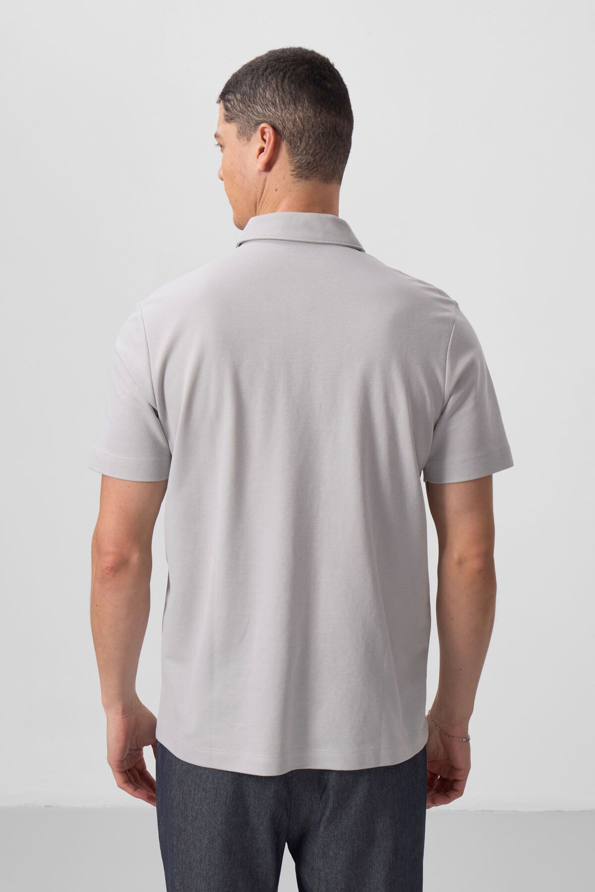 Image of Tricou bărbătesc Stone Standard Fit Basic Polo Collar - 87768