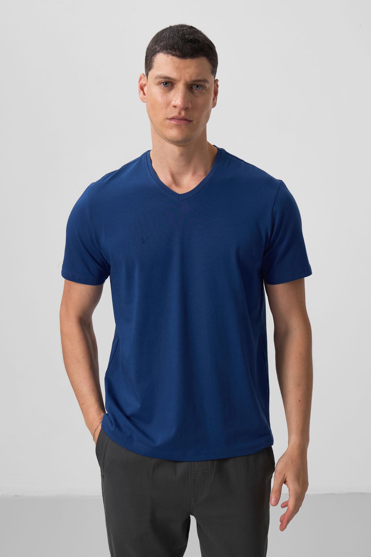 Image of Parlament Basic Kısa Kol Standart Kalıp V Yaka Erkek T-Shirt - 87912