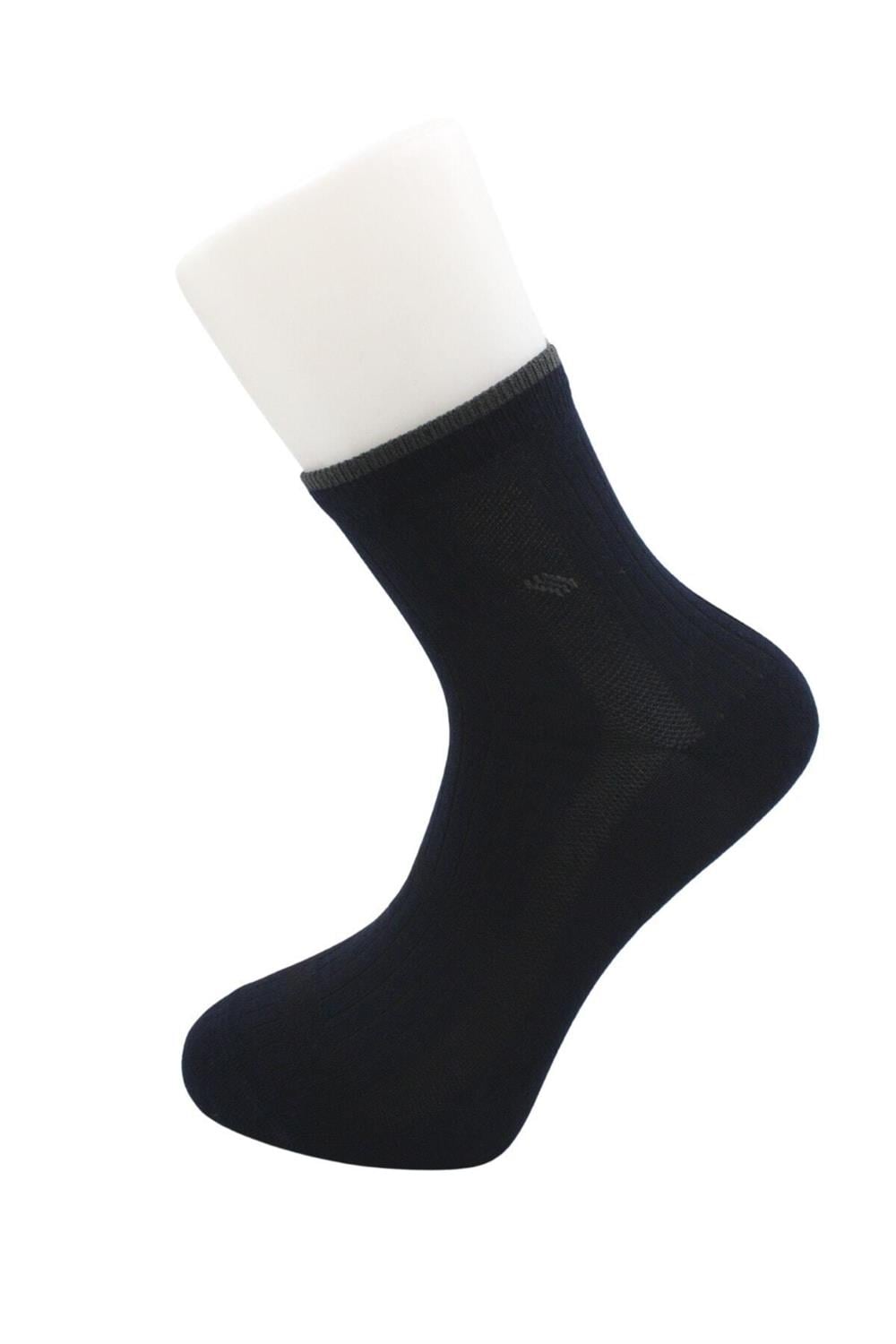 Image of Șosete bărbătești, lungime jumătate, din bumbac multicolor, pachet de 4