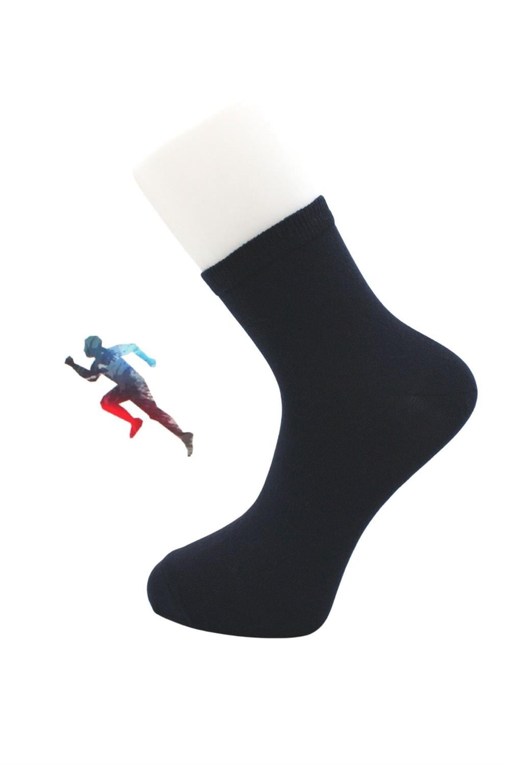 Image of Erkek Yarım Konç Çok Renkli Pamuklu Düz Çorap 4'Lü Paket