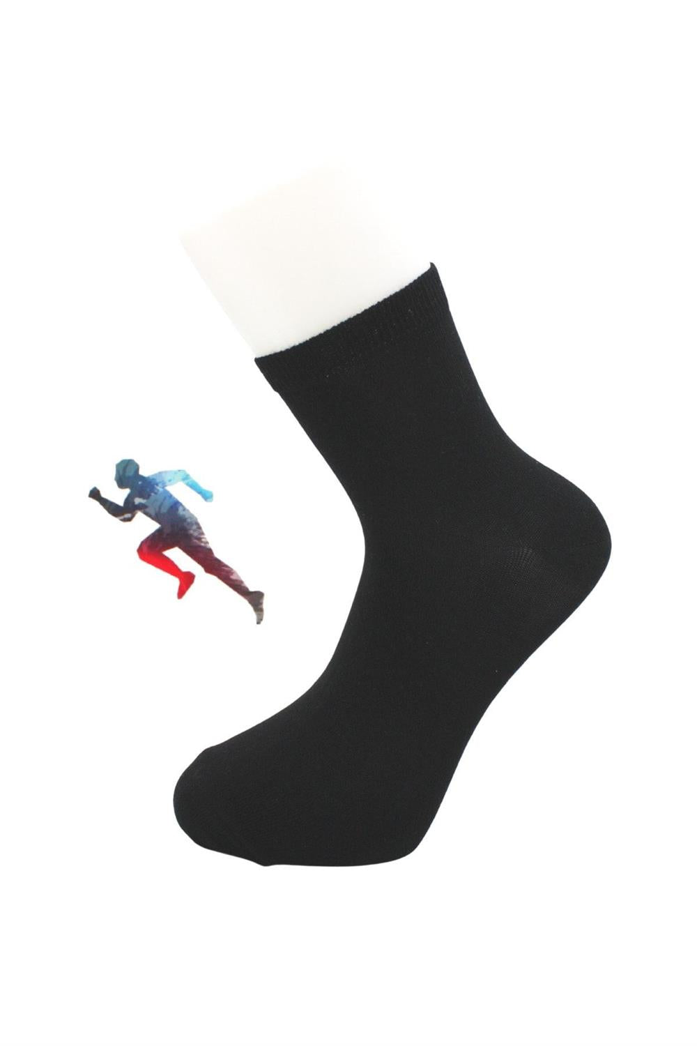 Image of Erkek Yarım Konç Çok Renkli Pamuklu Düz Çorap 4'Lü Paket