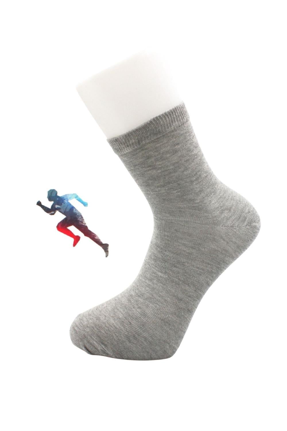 Image of Erkek Yarım Konç Çok Renkli Pamuklu Düz Çorap 4'Lü Paket