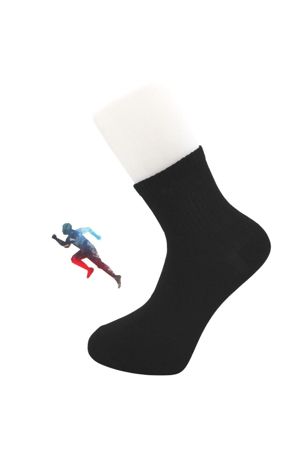 Image of Men's Half-Length Tennis College Multicolored Cotton Plain Socks, 4-Pack