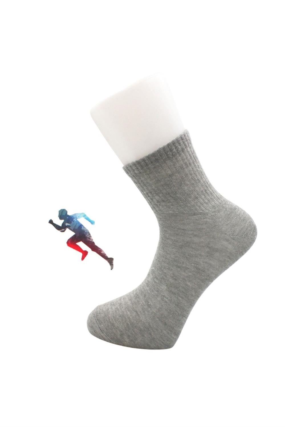 Image of Men's Half-Length Tennis College Multicolored Cotton Plain Socks, 4-Pack