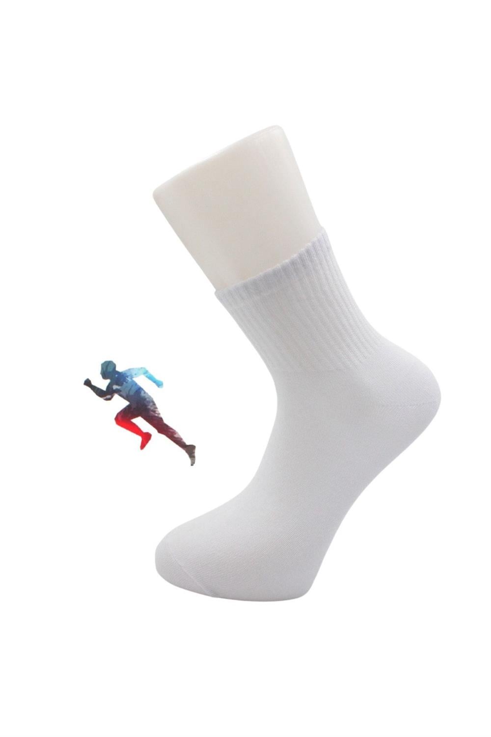 Image of Men's Half-Length Tennis College Multicolored Cotton Plain Socks, 4-Pack