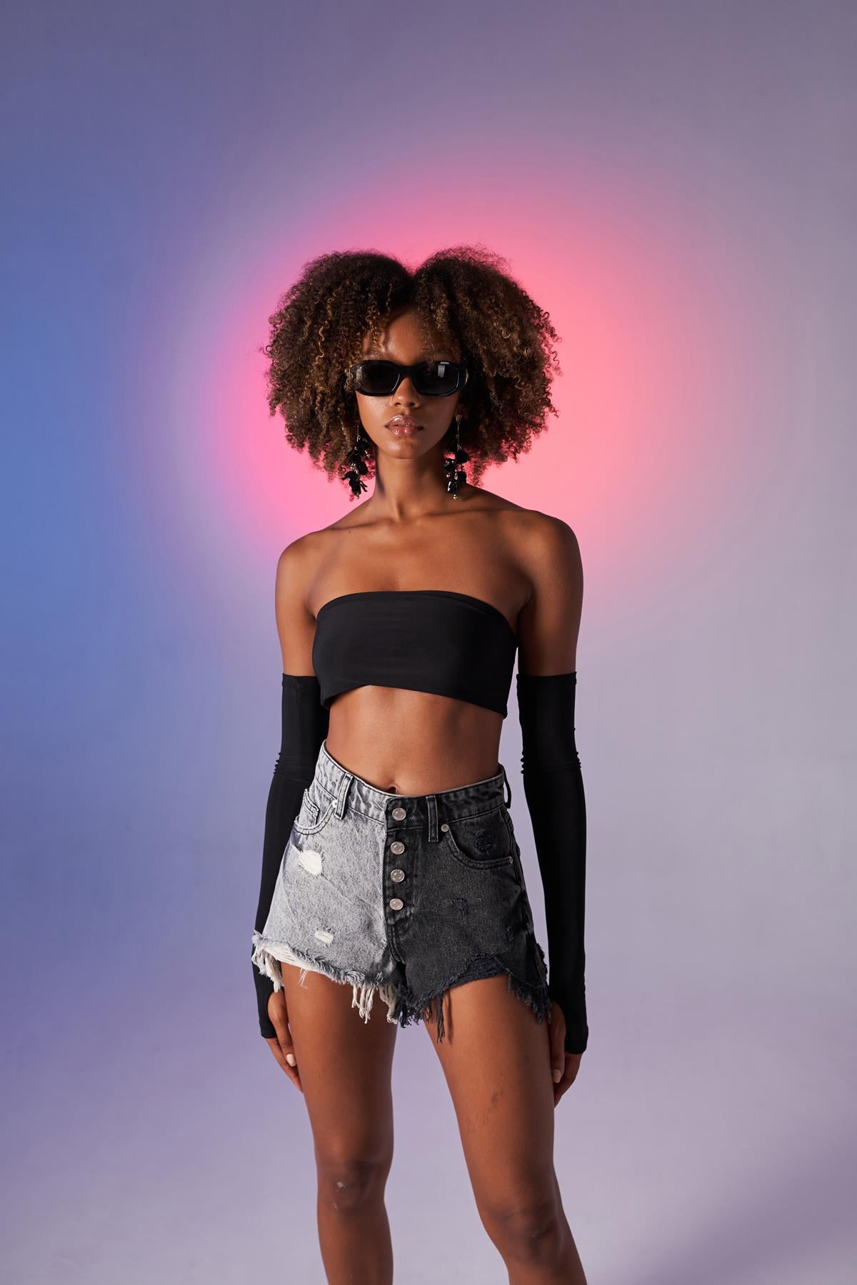 Image of Straplez Model Noir Bluz Siyah