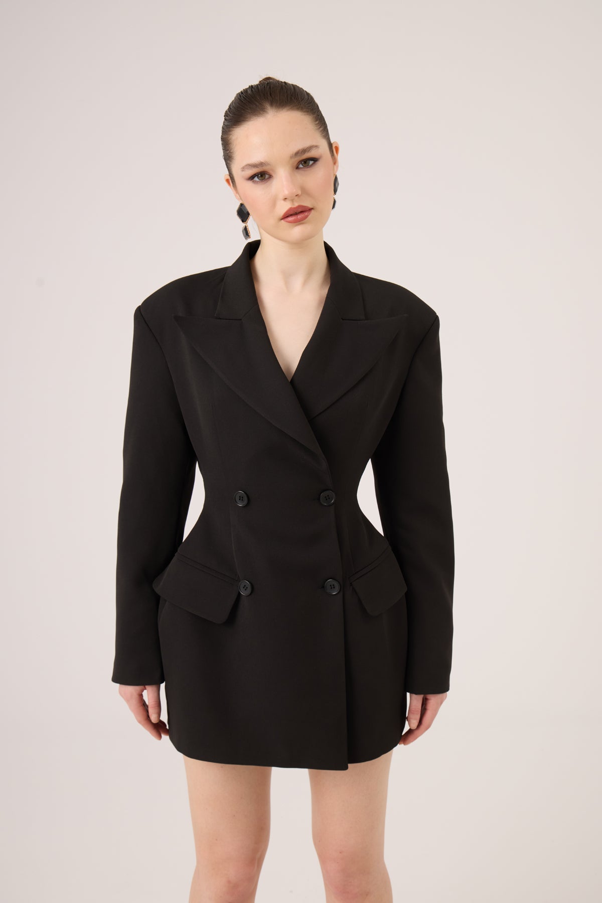 Image of Belden Oturmalı Galina Blazer Ceket Siyah