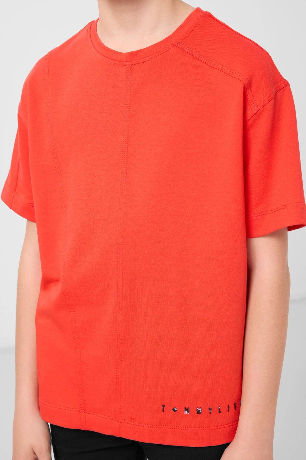 Image of Fiesta Pamuklu Yumuşak Dokulu Oversize Basic Erkek Çocuk T-Shirt - 11297