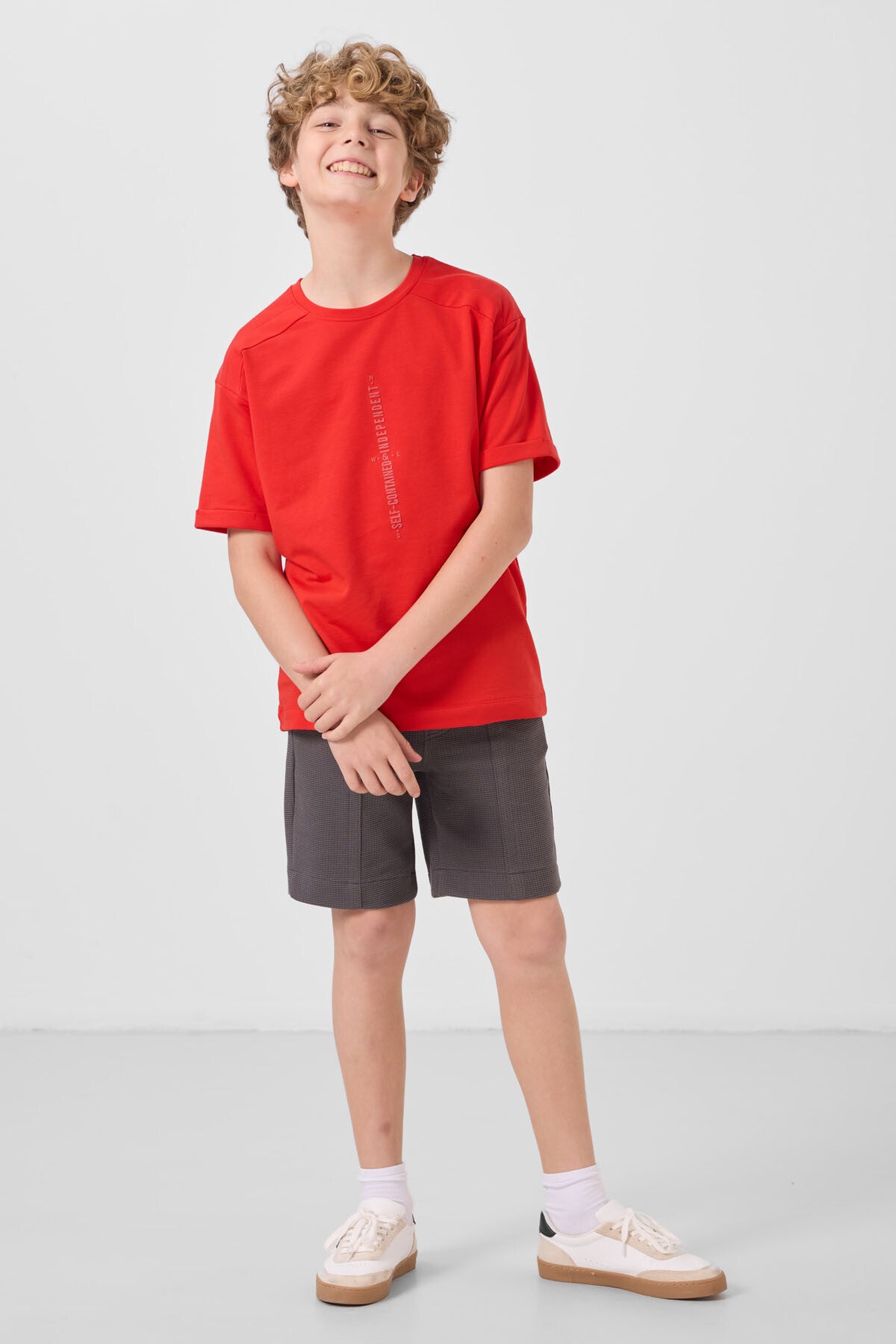 Image of Fiesta Pamuklu Yumuşak Dokulu Oversize Baskılı Erkek Çocuk T-Shirt - 11301