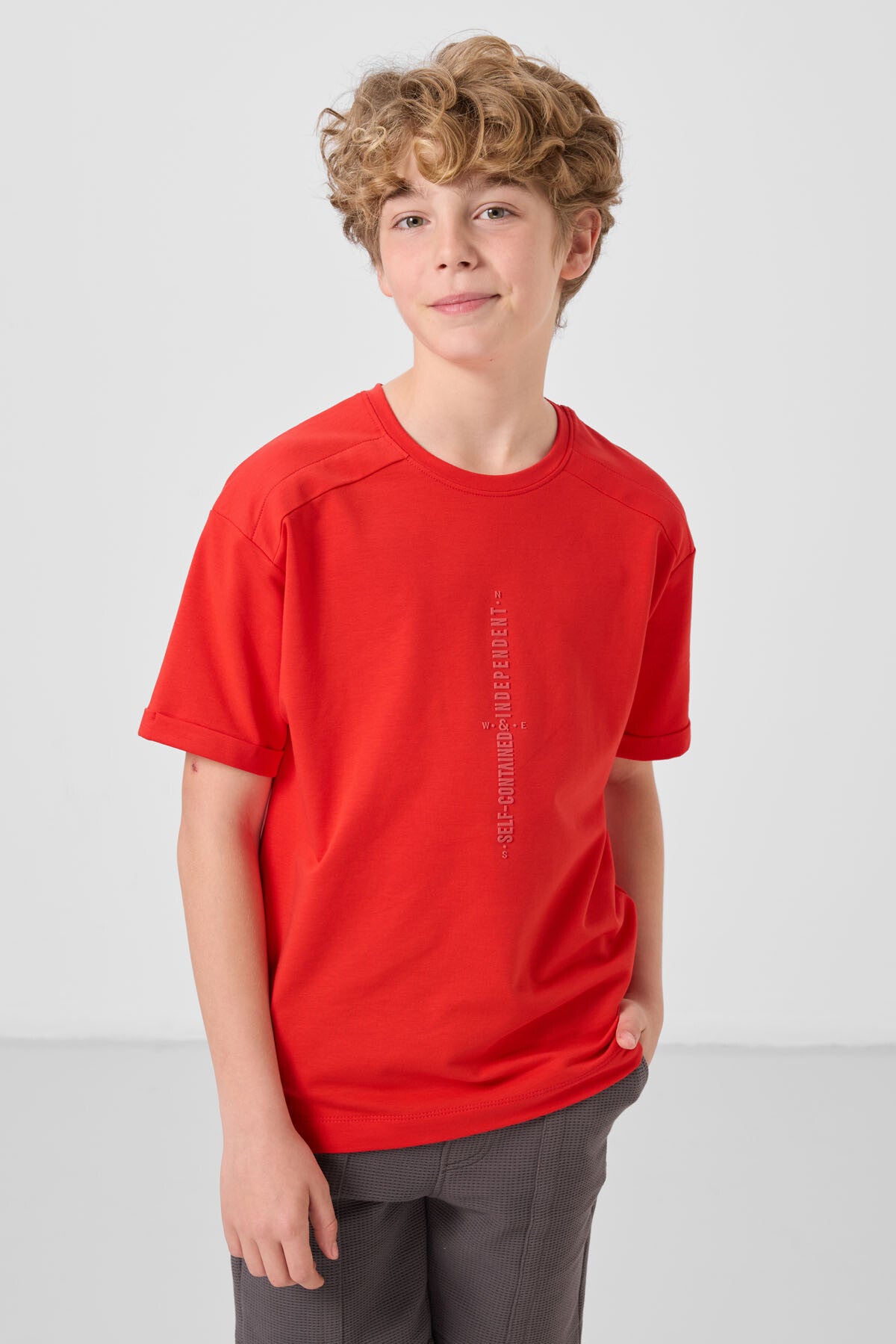 Image of Fiesta Pamuklu Yumuşak Dokulu Oversize Baskılı Erkek Çocuk T-Shirt - 11301