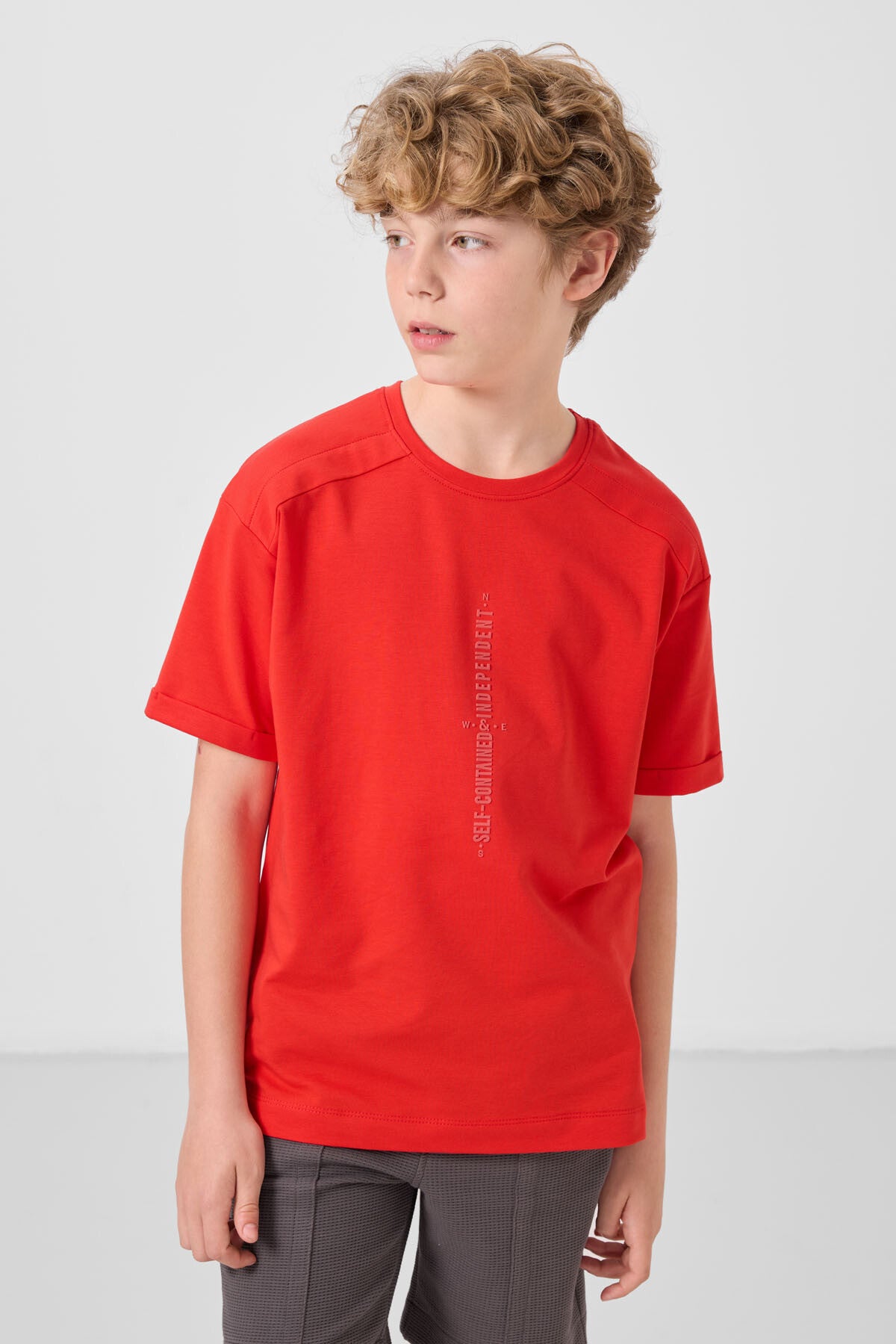 Image of Fiesta Pamuklu Yumuşak Dokulu Oversize Baskılı Erkek Çocuk T-Shirt - 11301