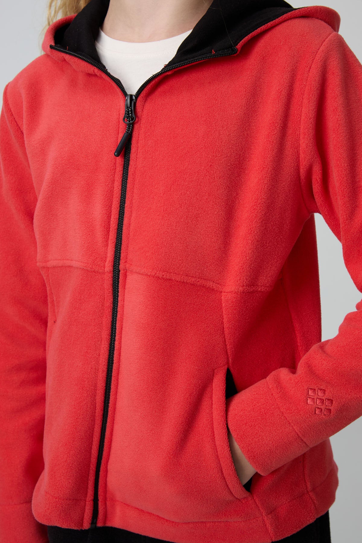 Image of Fiesta Kalın Yumuşak Dokulu Standart Fit Nakışlı Polar Kız Çocuk Sweatshirt - 75152