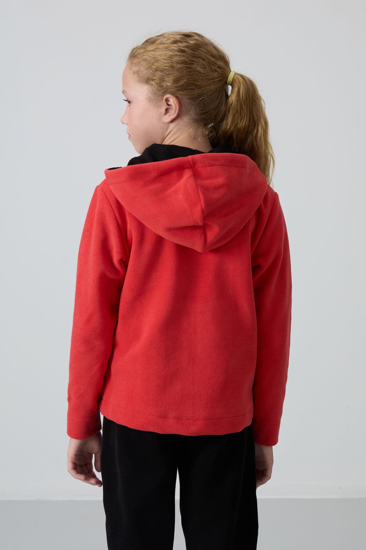 Image of Fiesta Kalın Yumuşak Dokulu Standart Fit Nakışlı Polar Kız Çocuk Sweatshirt - 75152