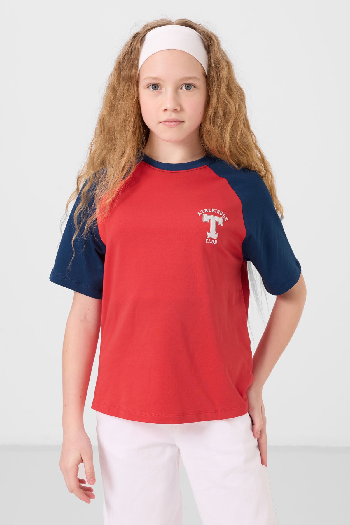 Image of Fiesta O Yaka  Pamuklu Baskılı Oversize Fit Kız Çocuk T-Shirt - 75179