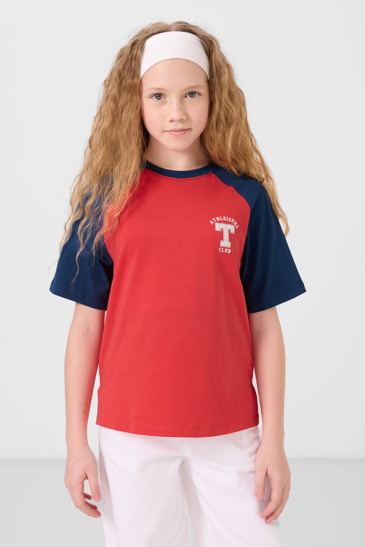 Image of Fiesta O Yaka  Pamuklu Baskılı Oversize Fit Kız Çocuk T-Shirt - 75179