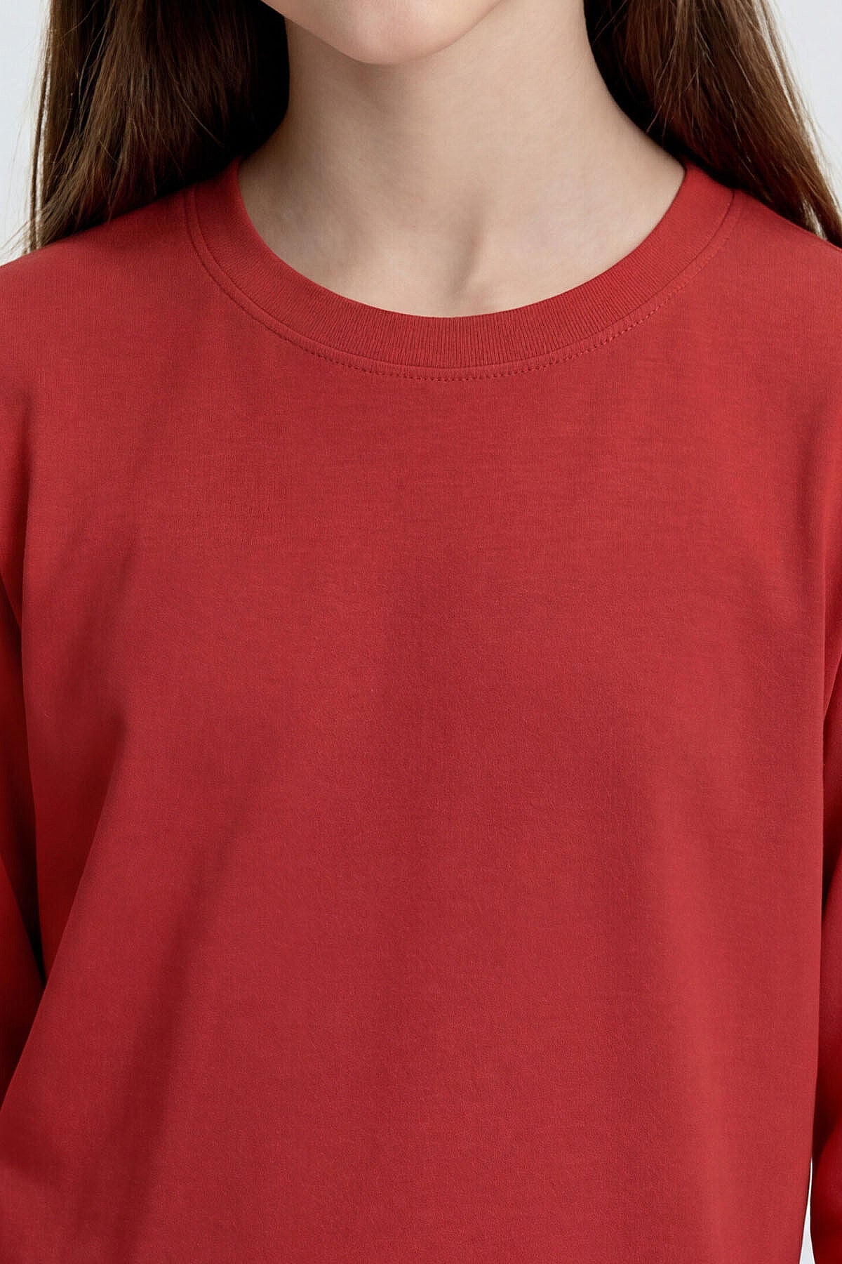 Image of Fiesta O Yaka Standart Fit Basic Uzun Kollu Unisex Çocuk T-Shirt - 11329
