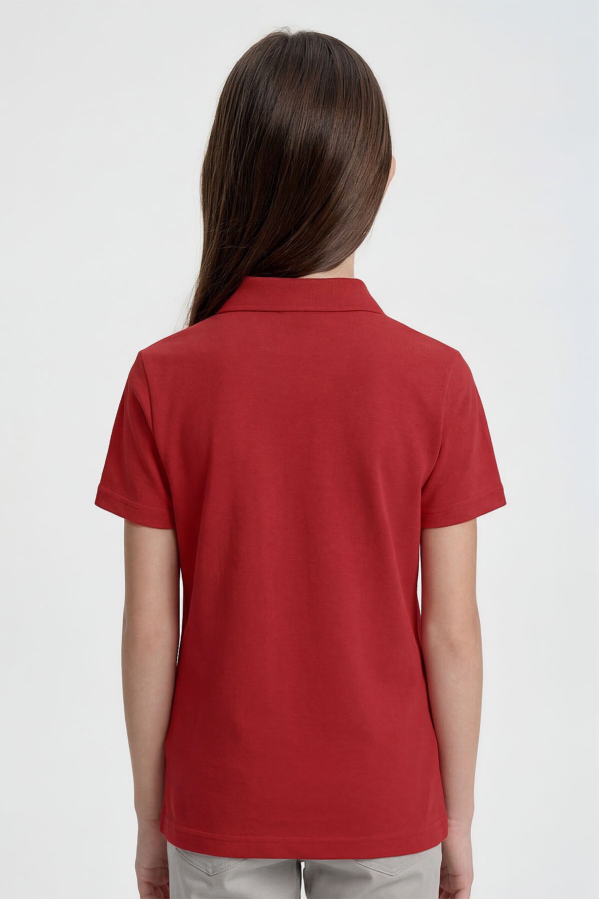 Image of Fiesta Polo Yaka Standart Fit Basic Unisex Çocuk T-Shirt - 11330