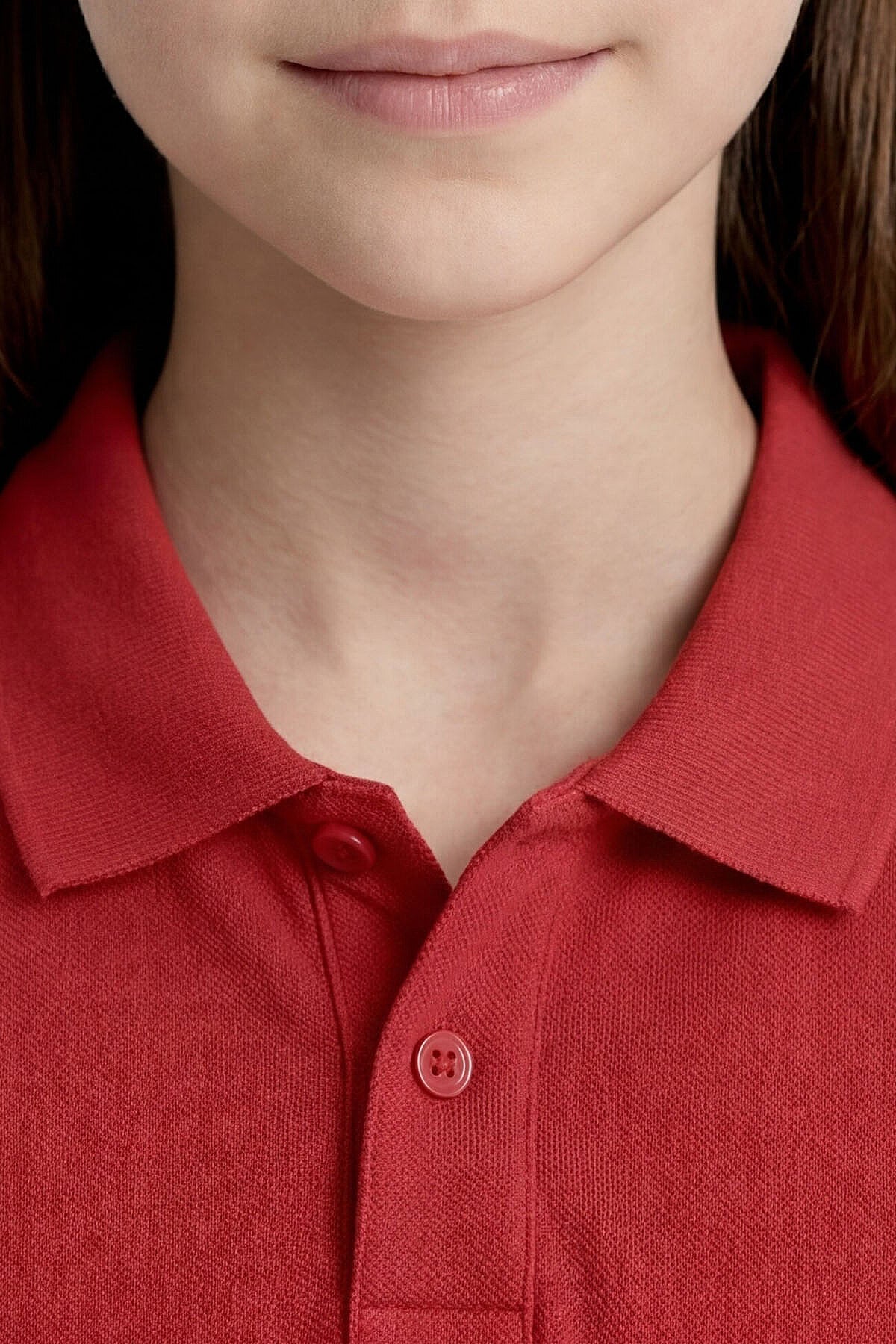 Image of Fiesta Polo Yaka Standart Fit Basic Unisex Çocuk T-Shirt - 11330