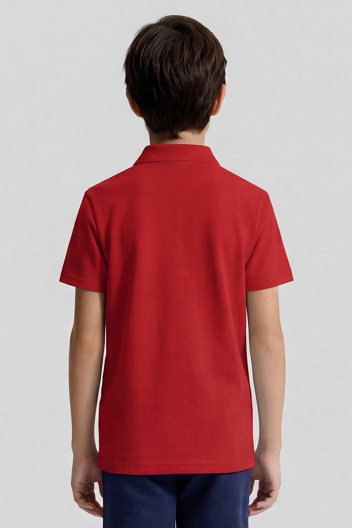 Image of Fiesta Polo Yaka Standart Fit Basic Unisex Çocuk T-Shirt - 11330