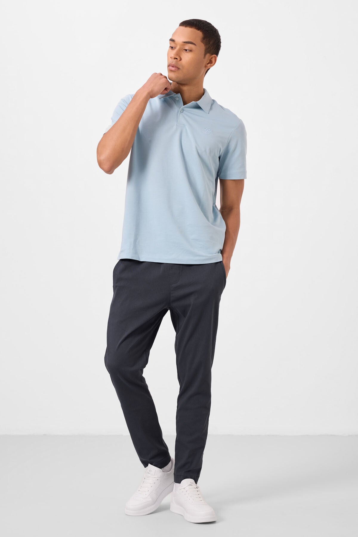 Image of Gri Standart Fit Dokuma Hafif Esnek Chino Erkek Pantolon - 82179