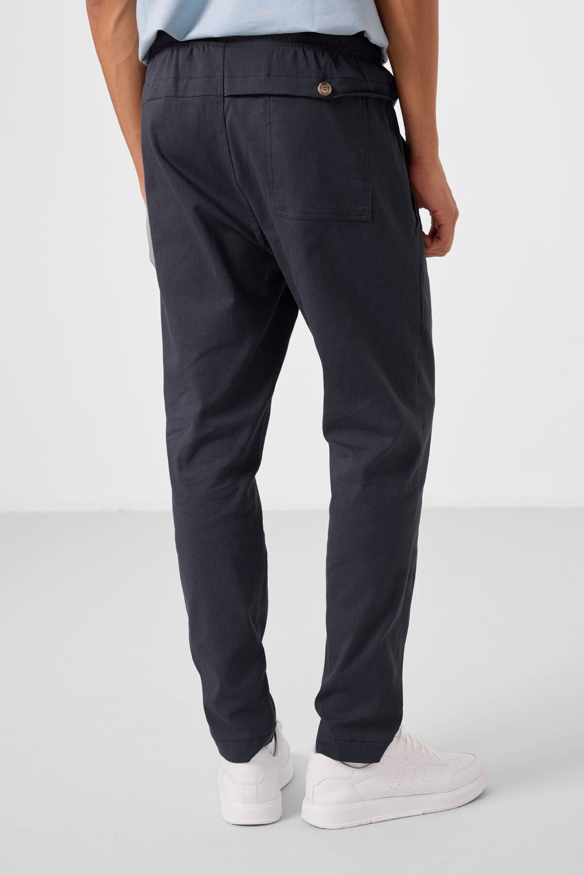 Image of Gri Standart Fit Dokuma Hafif Esnek Chino Erkek Pantolon - 82179