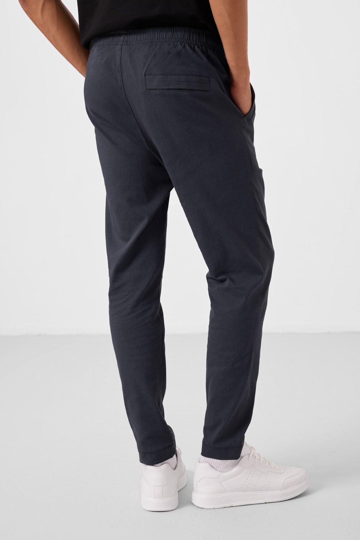 Image of Gri Standart Fit Dokuma Hafif Esnek Chino Erkek Pantolon - 82180