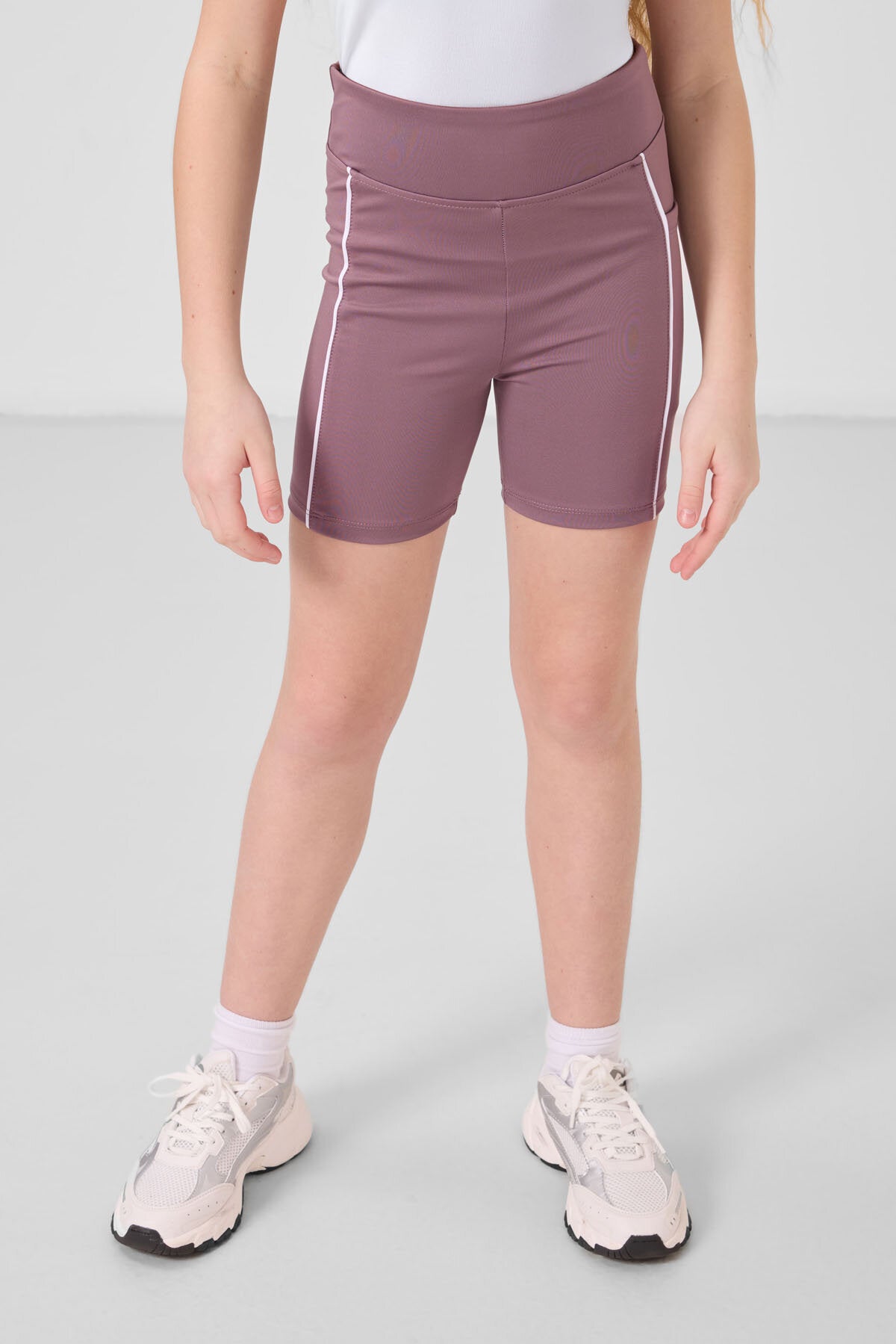 Image of Gül Kurusu Esnek Standart Fit Basic Performans Kız Çocuk Tayt - 75189