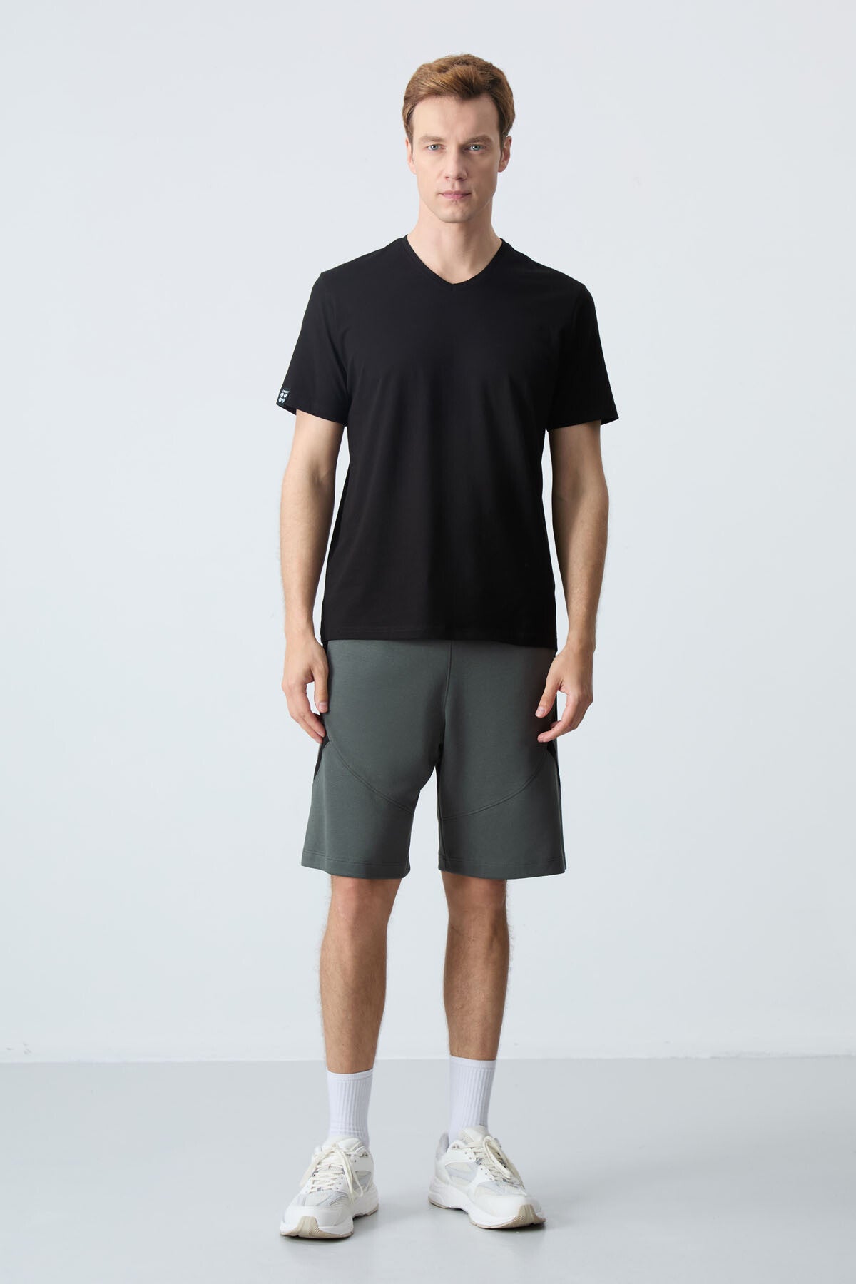 Image of Khaki Cotton Thick Soft Textured Standard Fit Basic Men's Shorts - 81281