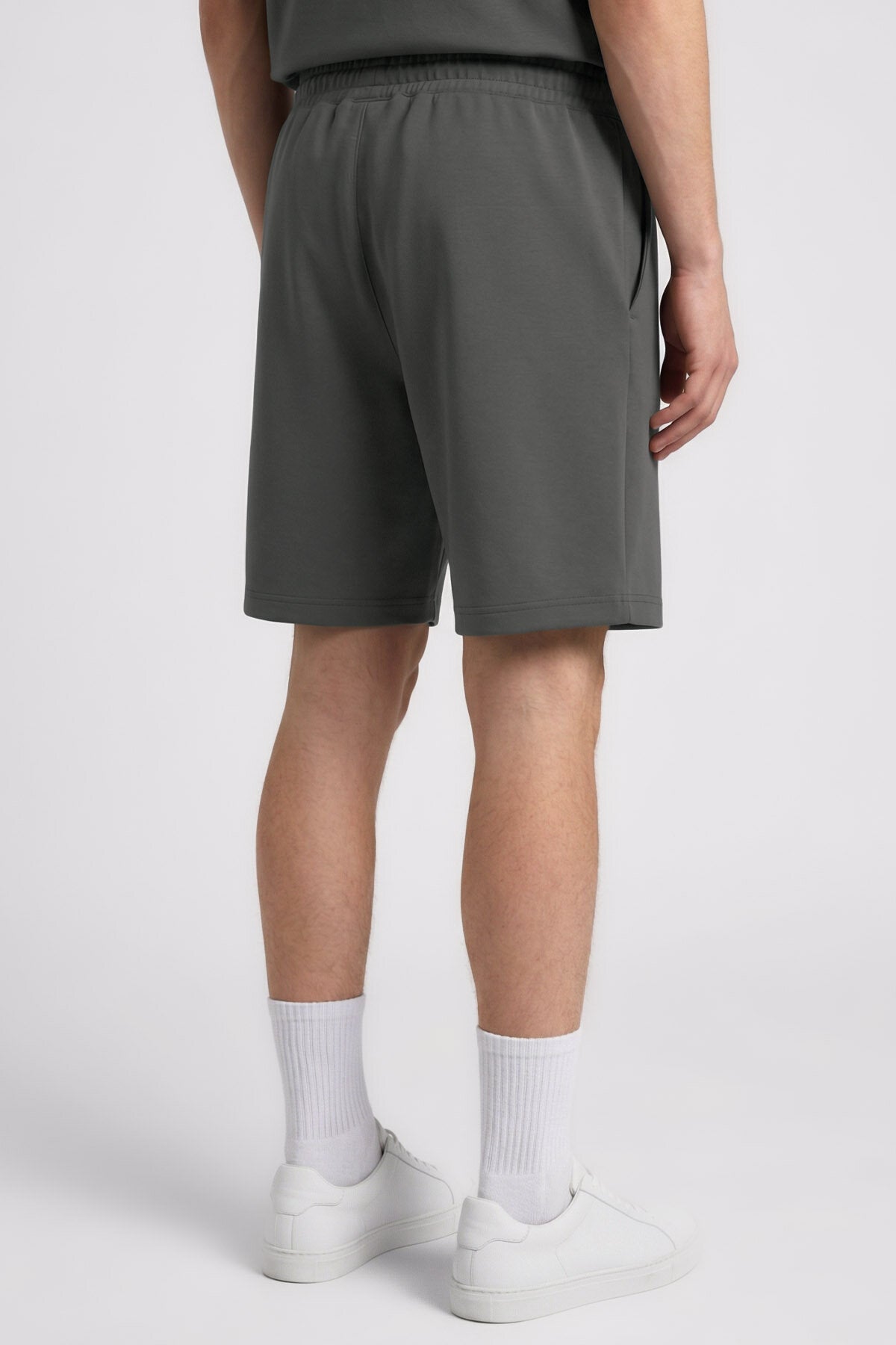 Image of Haki Oversize Fit Basic Erkek Şort Takım - 85292