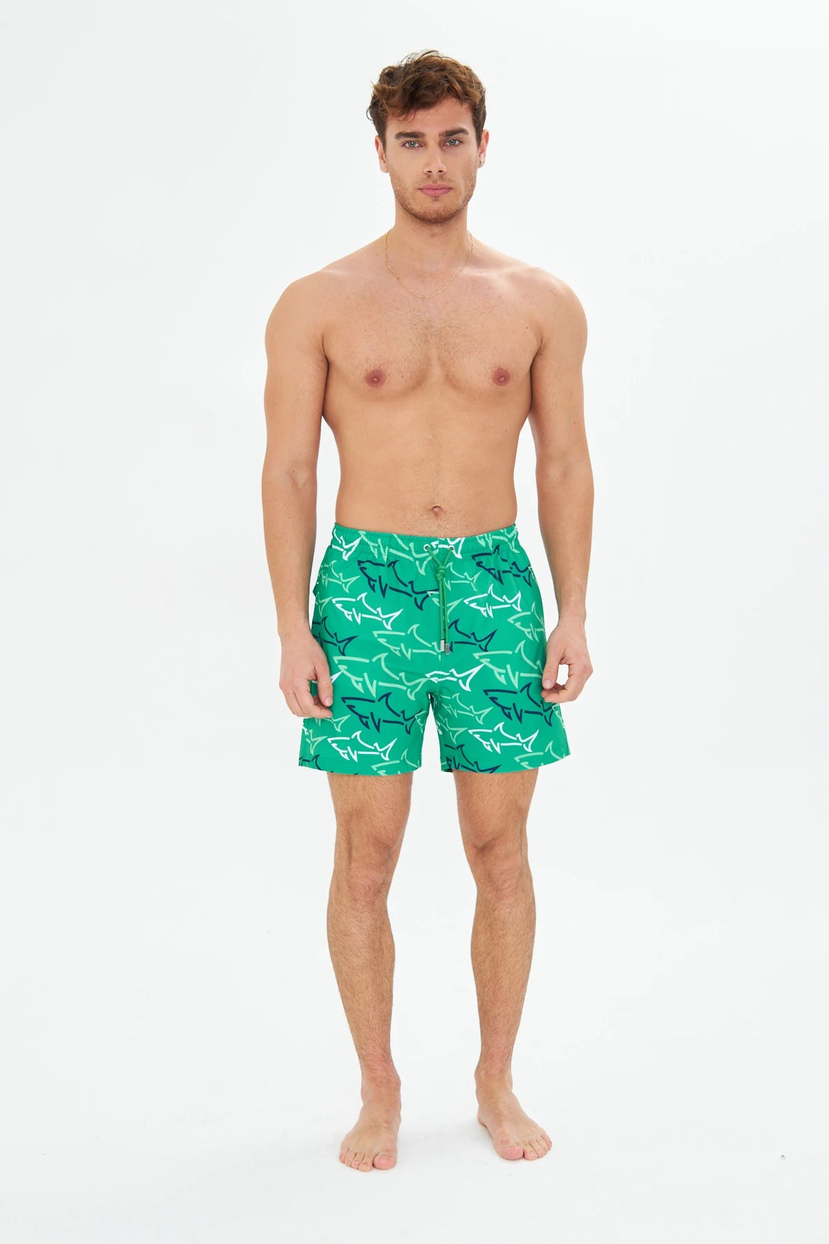 Image of Men's Stretch Shark Swim Shorts