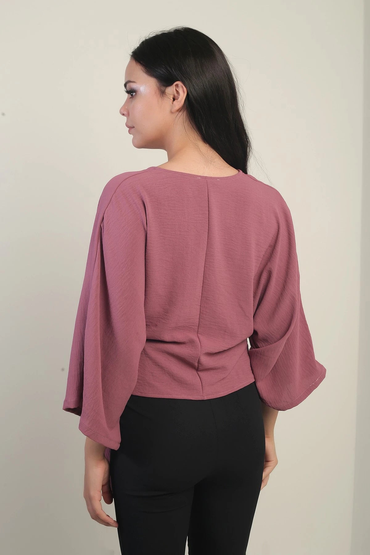 Image of Women's Wrap Neck Short Ayrobin Blouse
