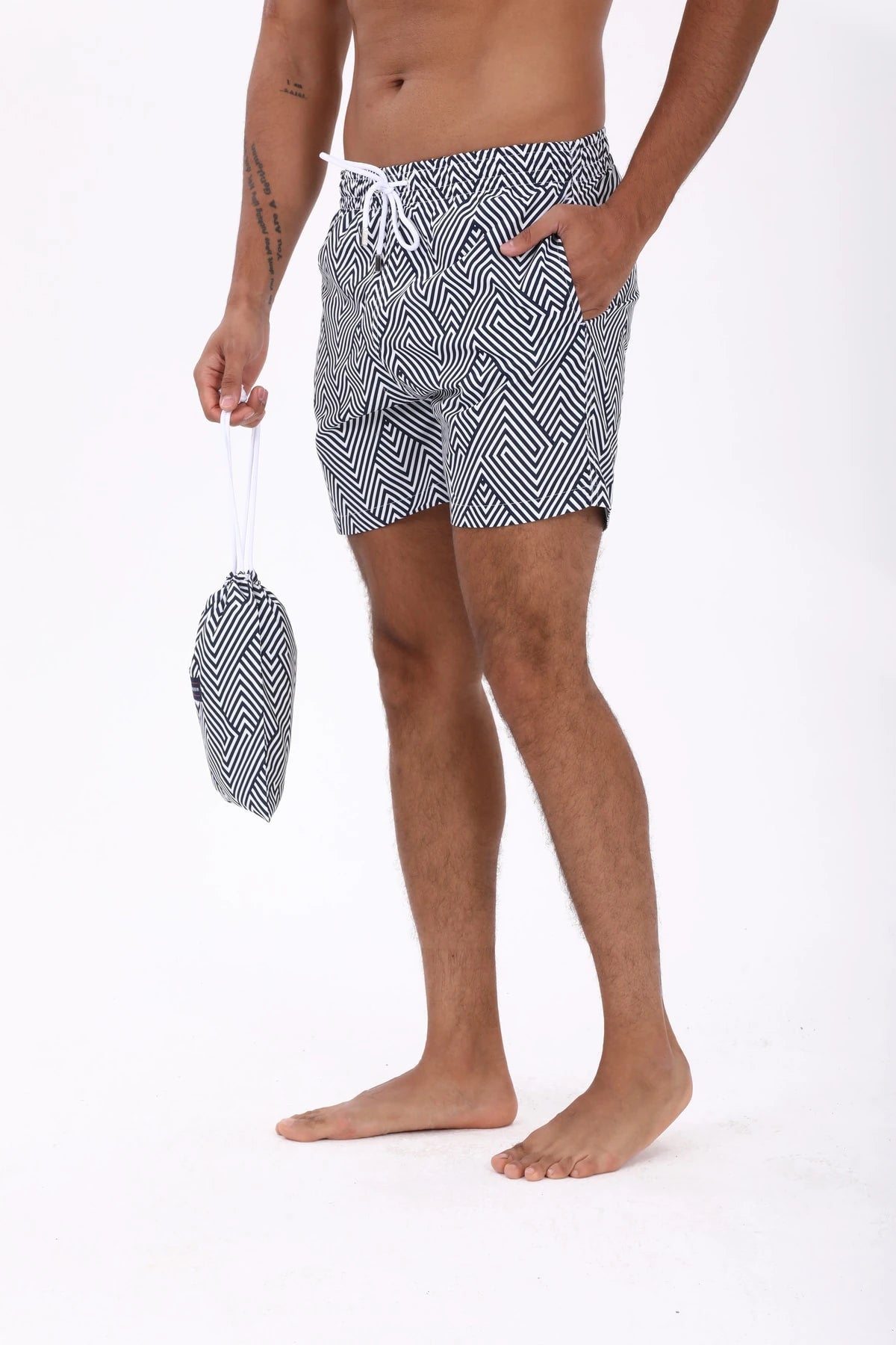 Image of Whıtefın Alaçatı Bel Lastikli Deniz Şortu