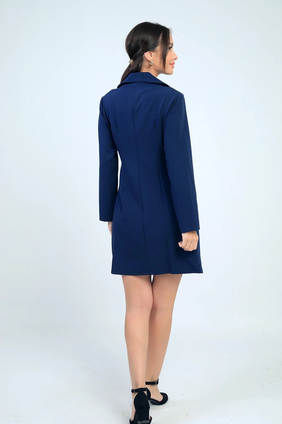 Image of Women's Short Dress with Zipper Detail