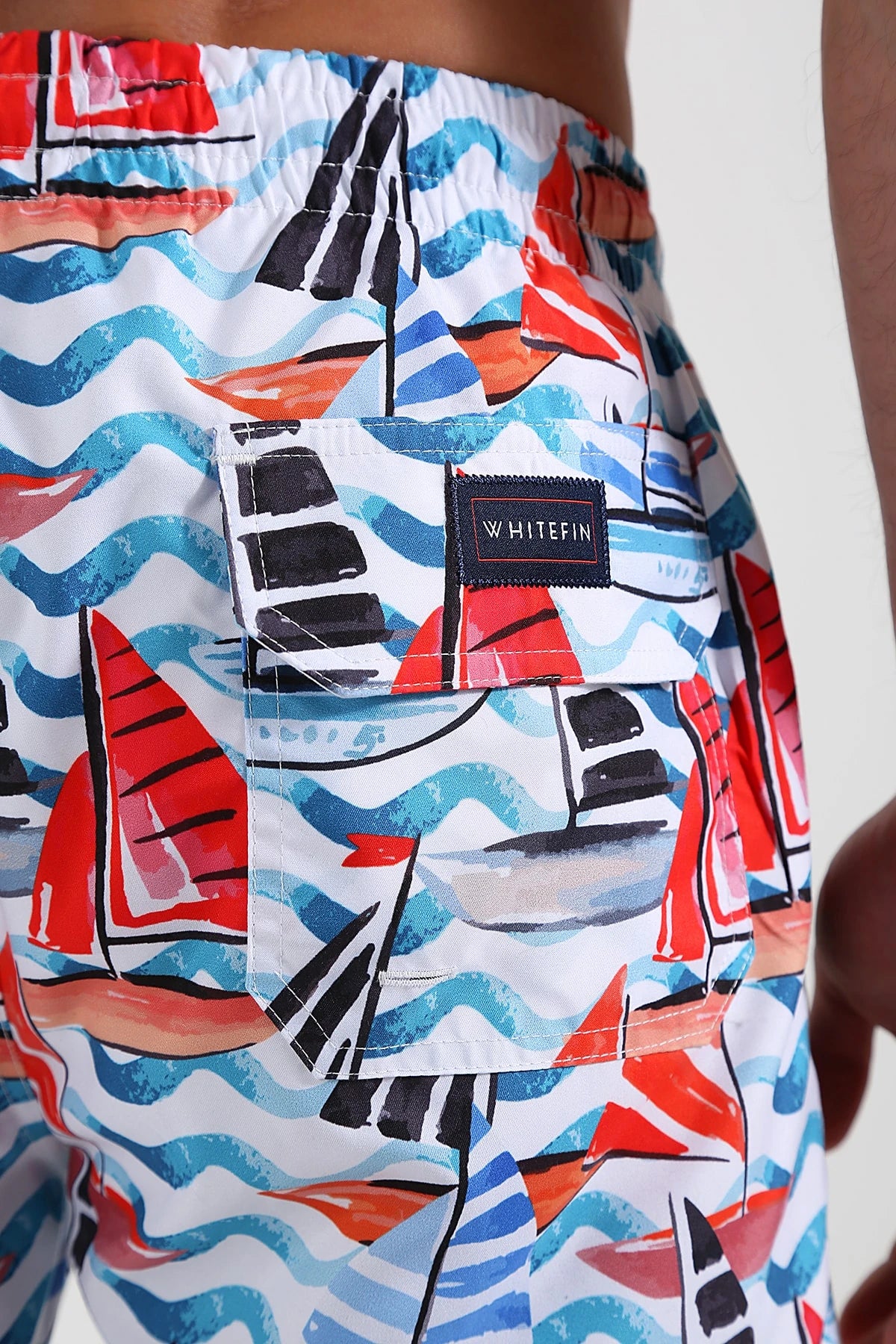 Image of White Yachting Swim Shorts