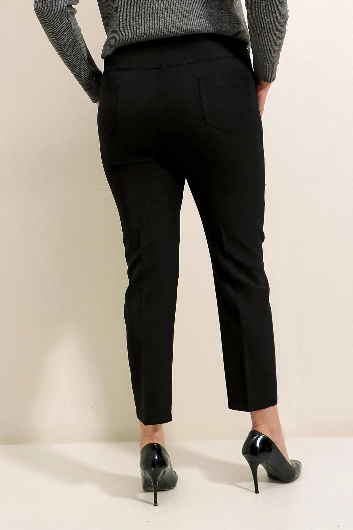 Image of Plus Size Pants with Elastic Waistband and Stretch Fabric