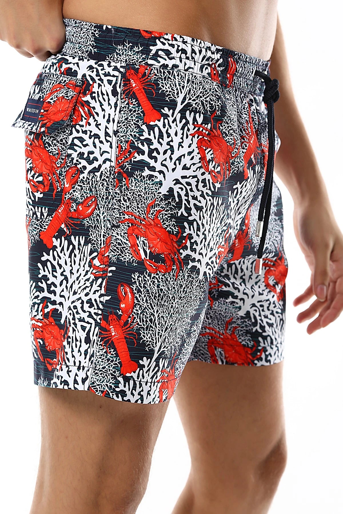 Image of Pantaloni scurți de baie pentru bărbați Red Crab
