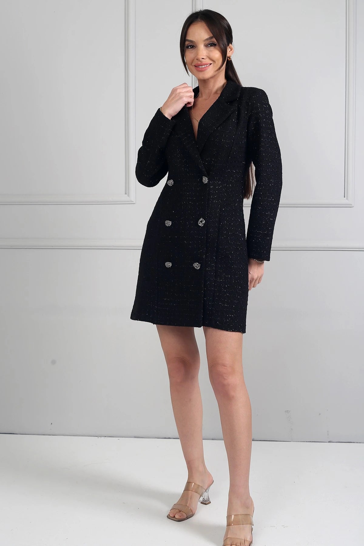 Image of Women's Chanel Double-Breasted Jacket Dress