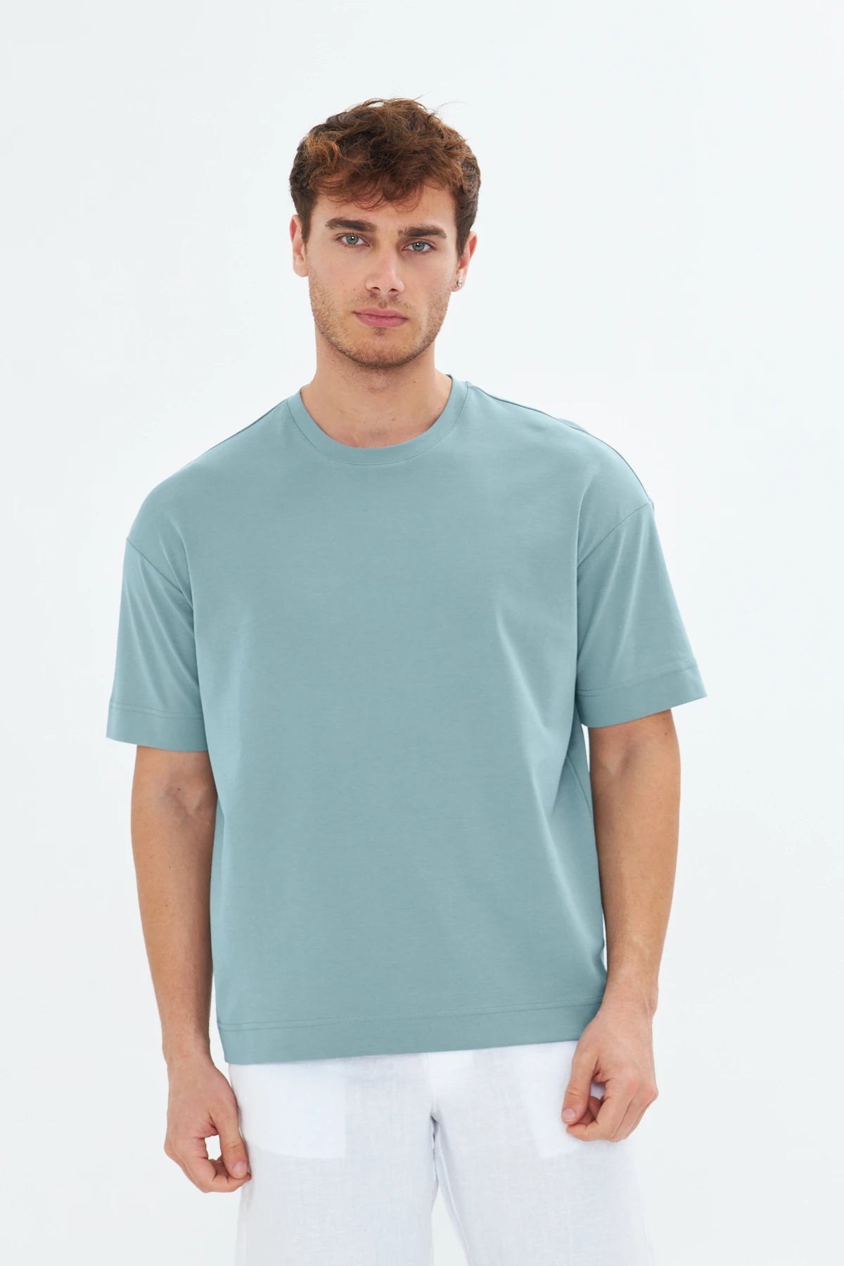 Image of Milan Pastel Turquoise T-Shirt