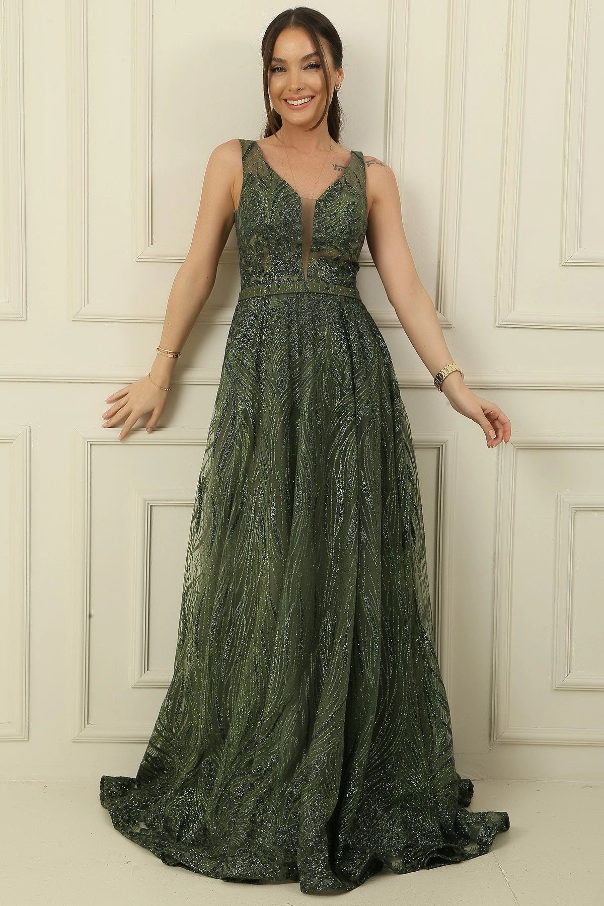 Image of Glittery Ghost Tulle Princess Gown