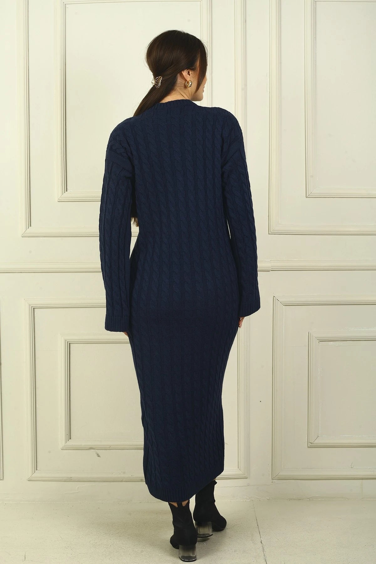 Image of Women's Braided Relaxed Fit Acrylic Long Dress