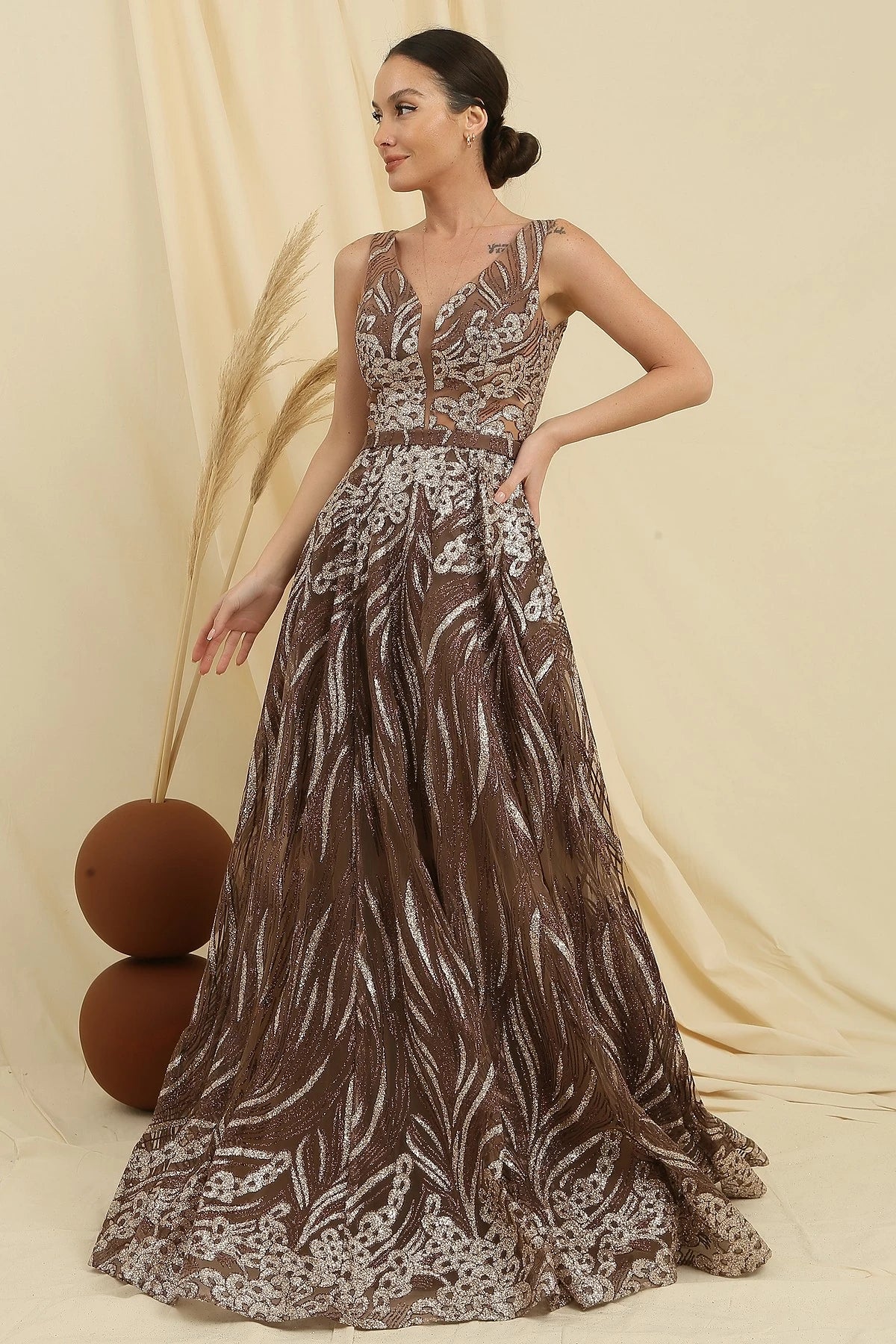 Image of Glittery Ghost Tulle Princess Gown