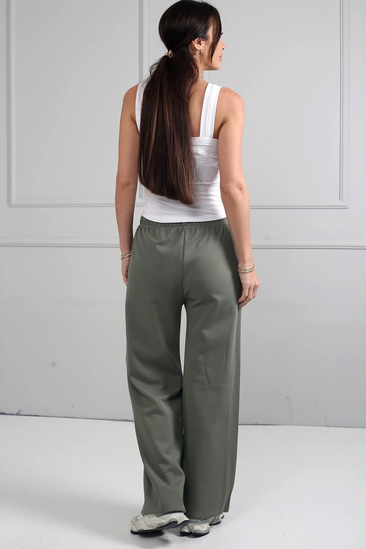 Image of Women's Elastic Waist Palazzo Pants