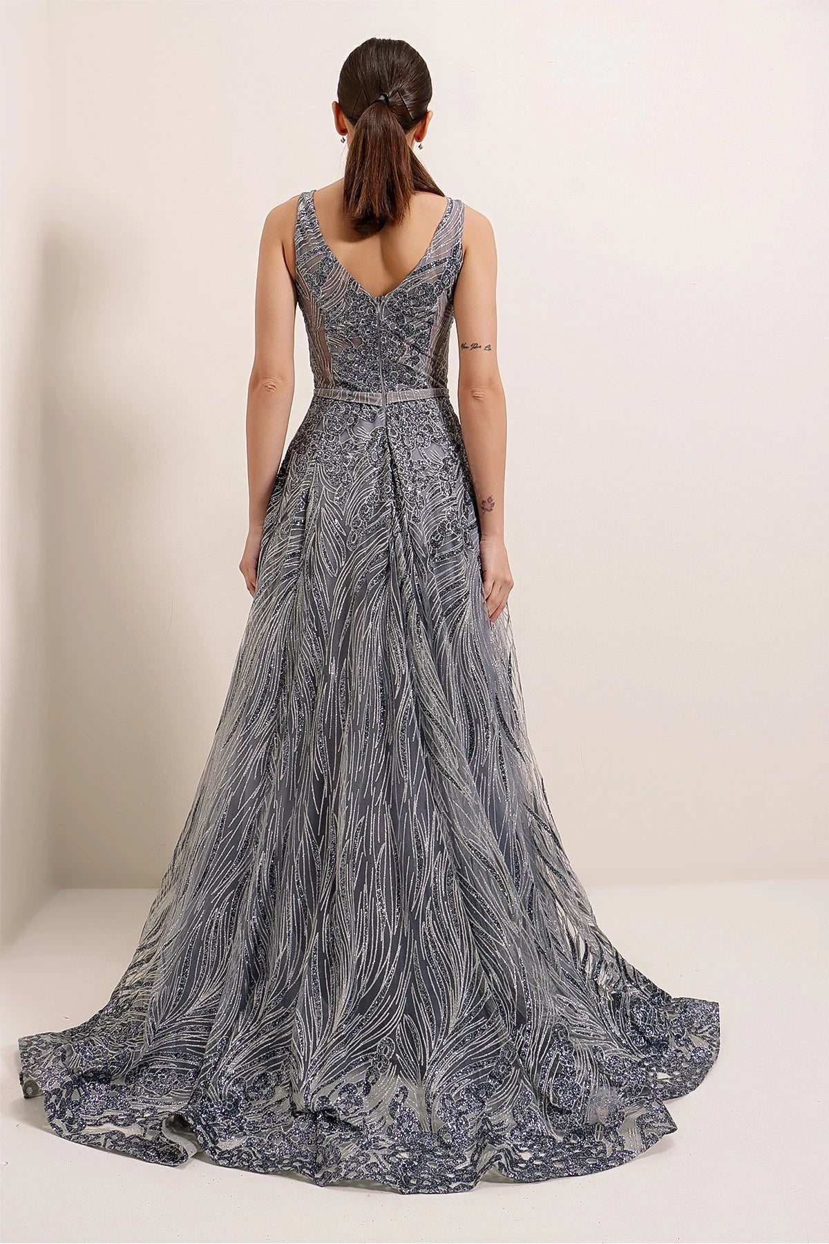 Image of Glittery Ghost Tulle Princess Gown