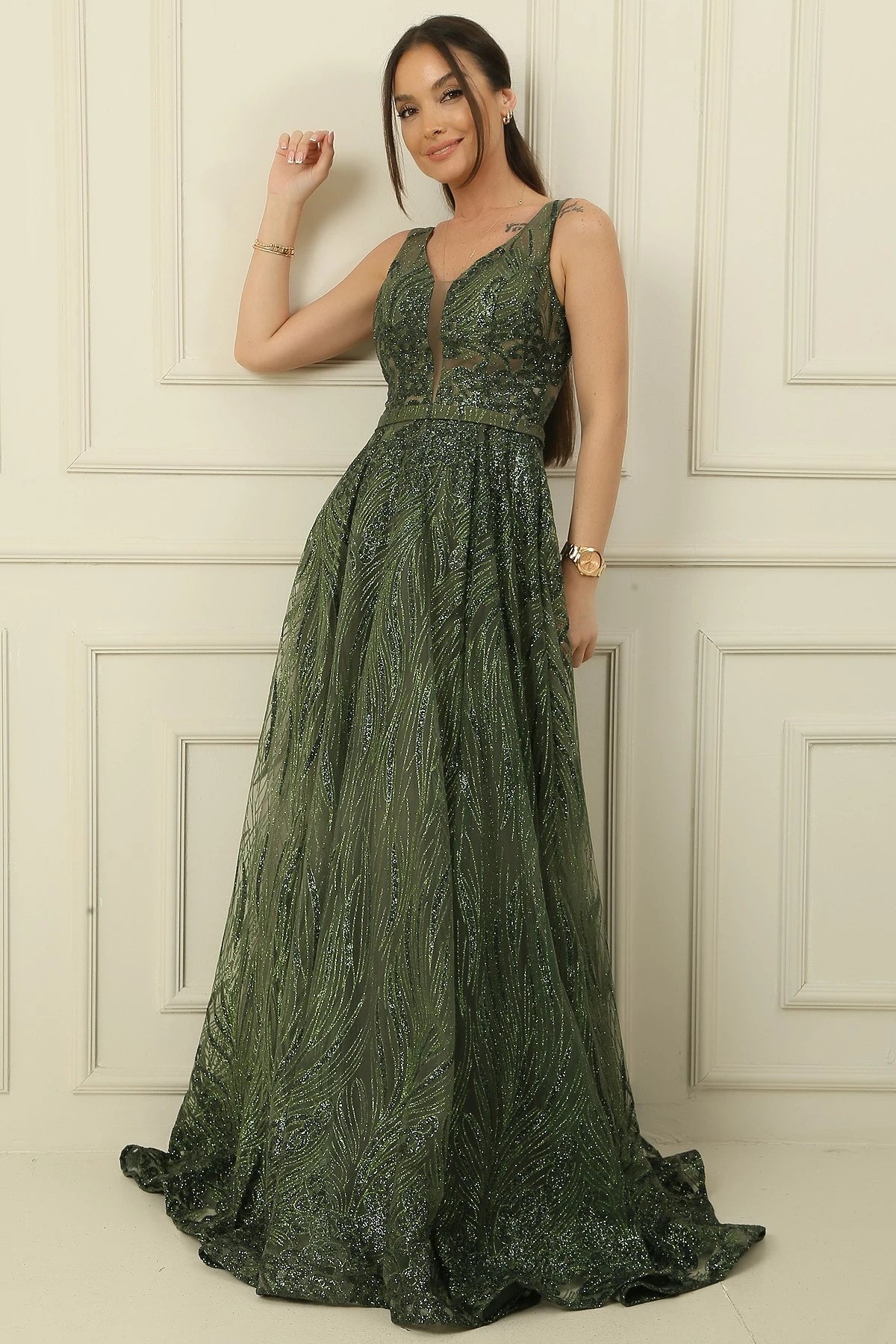 Image of Glittery Ghost Tulle Princess Gown