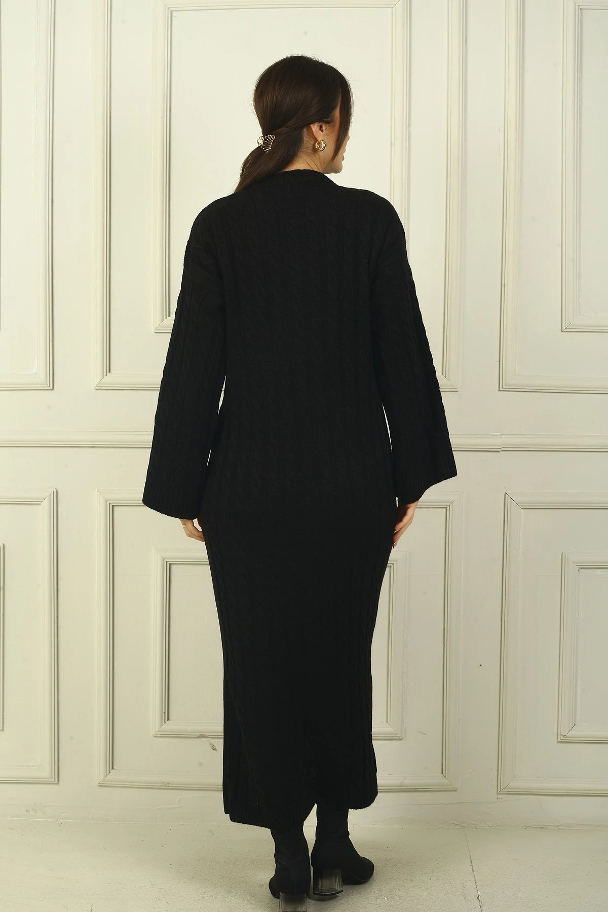 Image of Women's Braided Relaxed Fit Acrylic Long Dress