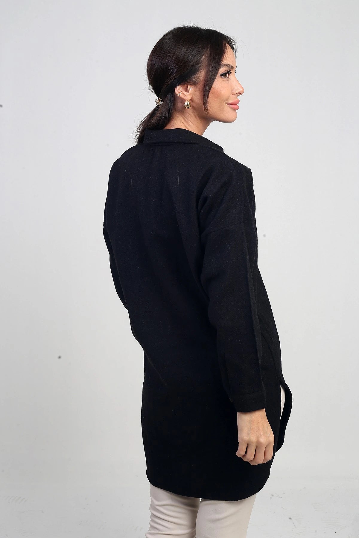 Image of Women's Side Slit Speckled Tunic Shirt