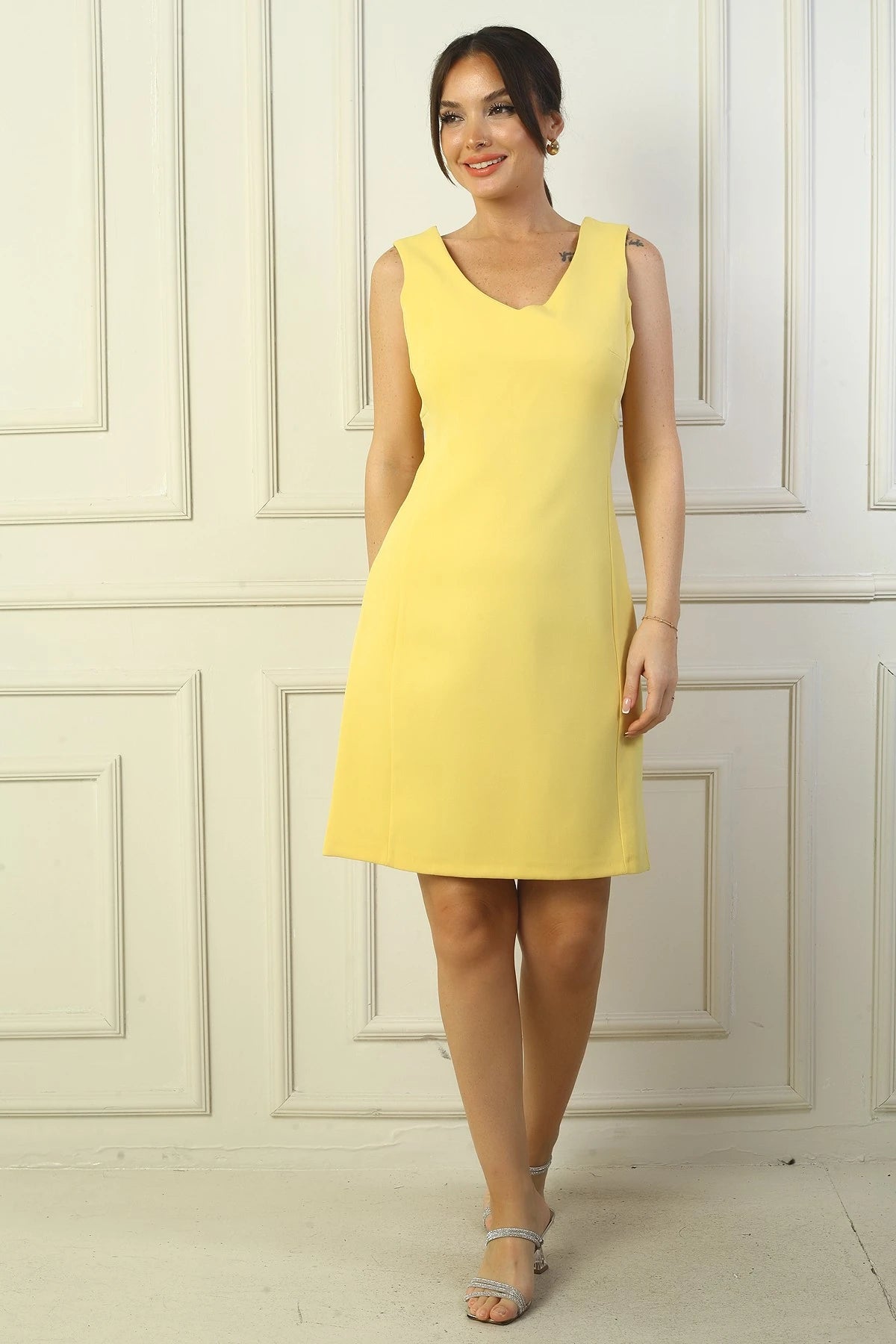 Image of V-Neck Classic Crop Dress
